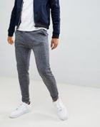 Asos Design Skinny Joggers In Charcoal - Gray