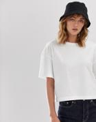 Weekday Super Cropped Boxy T-shirt In White - White