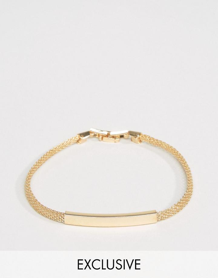 Designb London Chain Id Bracelet In Gold - Gold