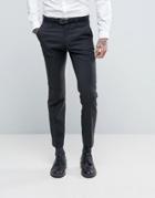 Ben Sherman Slim Fit Suit Pants In Navy Pin Dot - Gray