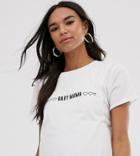 Asos Design Maternity Nursing T-shirt With Baby Mama Slogan