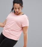 Only Play Curvy Plus Training T-shirt - Pink