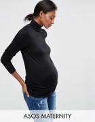 Asos Maternity Turtleneck With Long Sleeves - Black