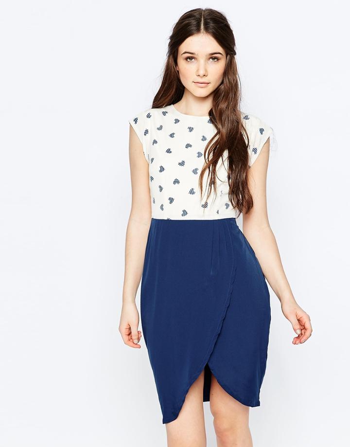 Sugarhill Boutique Heart Print Tulip Skirt Dress