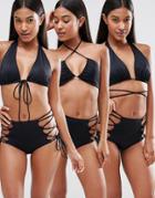 Hot As Hell Multiway Black Bikini Top - Black