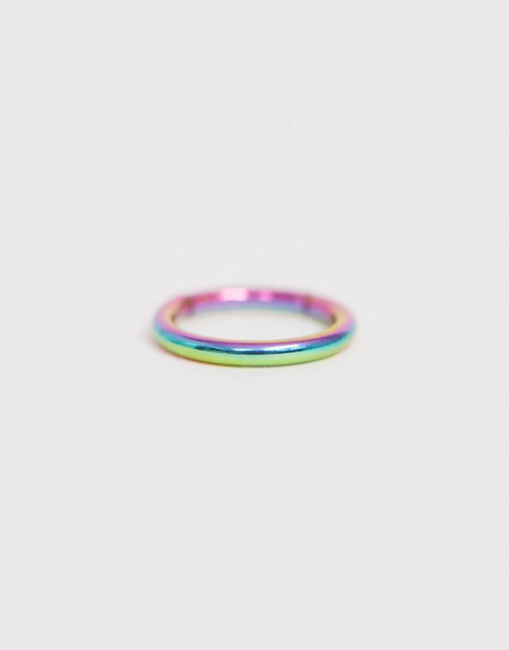 Designb Nose Ring In Iridescent-multi