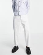 Asos Design Oversized Tapered Fit Chinos In White