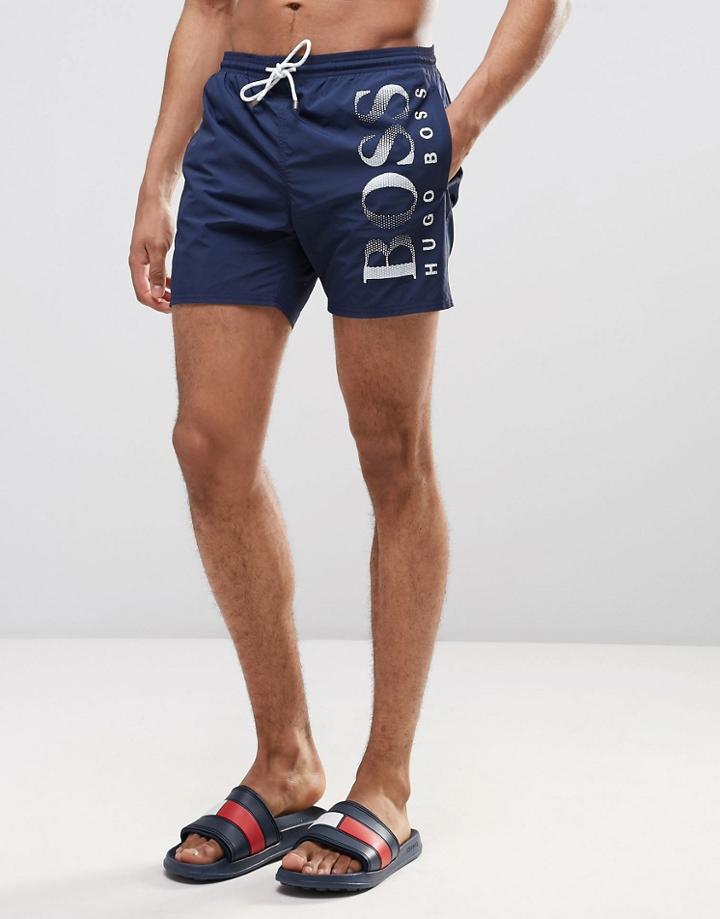 Boss By Hugo Boss Octopus Swim Short In Blue - Blue