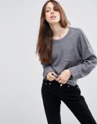 Asos Lounge Sweater With Pocket - Gray