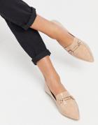 Miss Selfridge Loafers With Pointed Toe In Light Pink