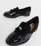 Simply Be Wide Fit Loafer With Tassel Trim In Black
