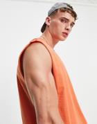 Asos Design Oversized Tank In Orange