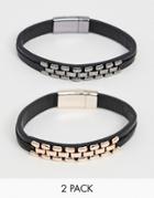 Svnx 2 Pack Bracelet - Black