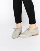 Asos Mara Leather Pointed Flats - Eggshell