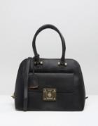 Aldo Dome Tote Bag With Lock Detail - Black