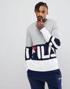 Fila Black Retro Logo Sweater - Gray