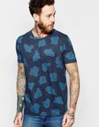 Ymc T-shirt With Spot Cloud Print - Blue