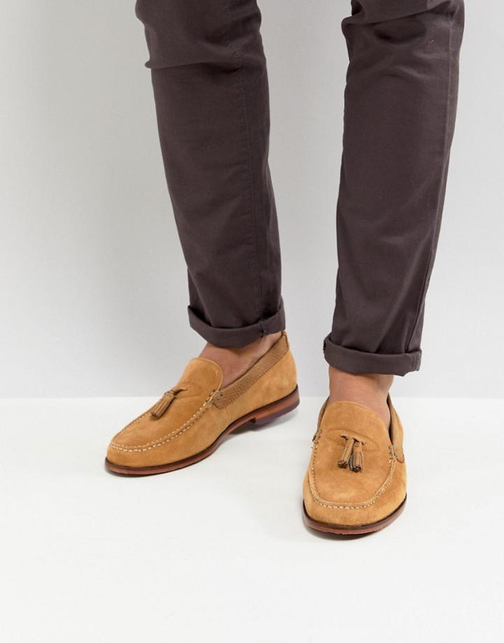 Ted Baker Dougge Suede Loafers In Stone - Stone