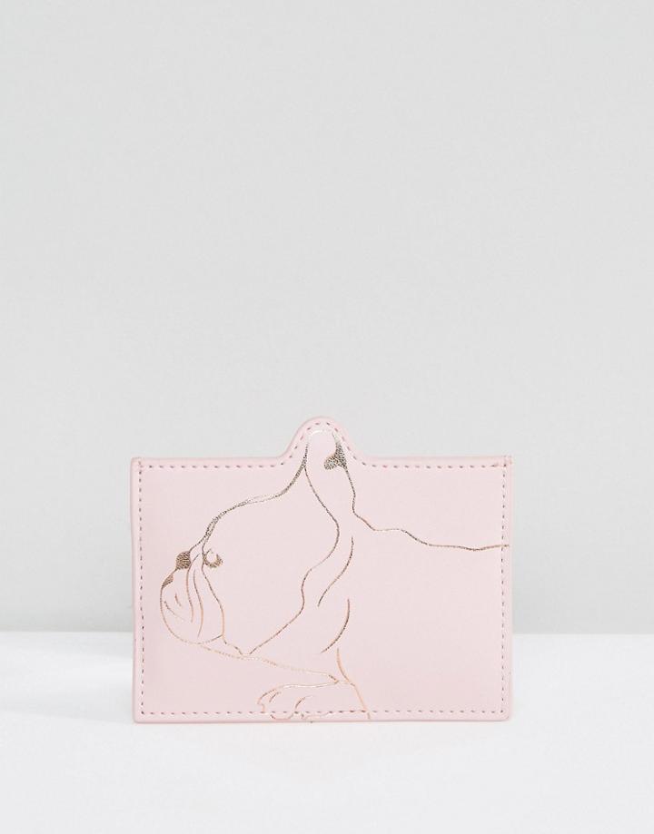 Ted Baker French Bulldog Card Holder - Pink