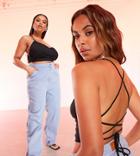 Asos Design 90s Halter Strappy Back Top In Black