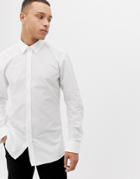 Hugo Elisha01 Extra Slim Fit Poplin Shirt In White - White