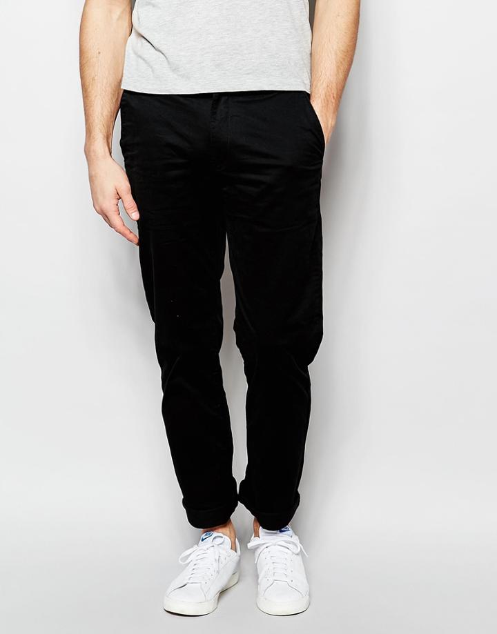 Farah Chino In Slim Fit Stretch Cotton - Black