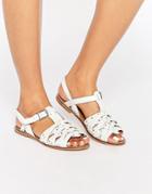 New Look Plaited Strappy Sandal - White