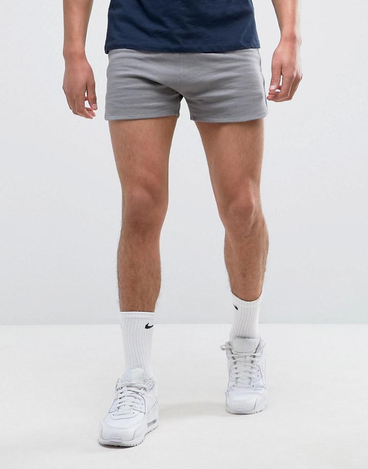 Asos Jersey Runner Short In Gray - Gray