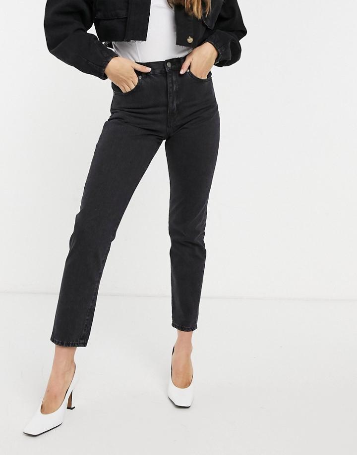 Dr Denim Nora Straight Jeans In Black