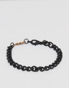 Classics 77 Black Chain Bracelet With Thunder Bolt Charm - Black