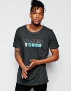 Wasted Youth Logo T-shirt Burn Out - Black