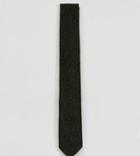 Heart & Dagger Wool Mix Tie In Khaki - Green