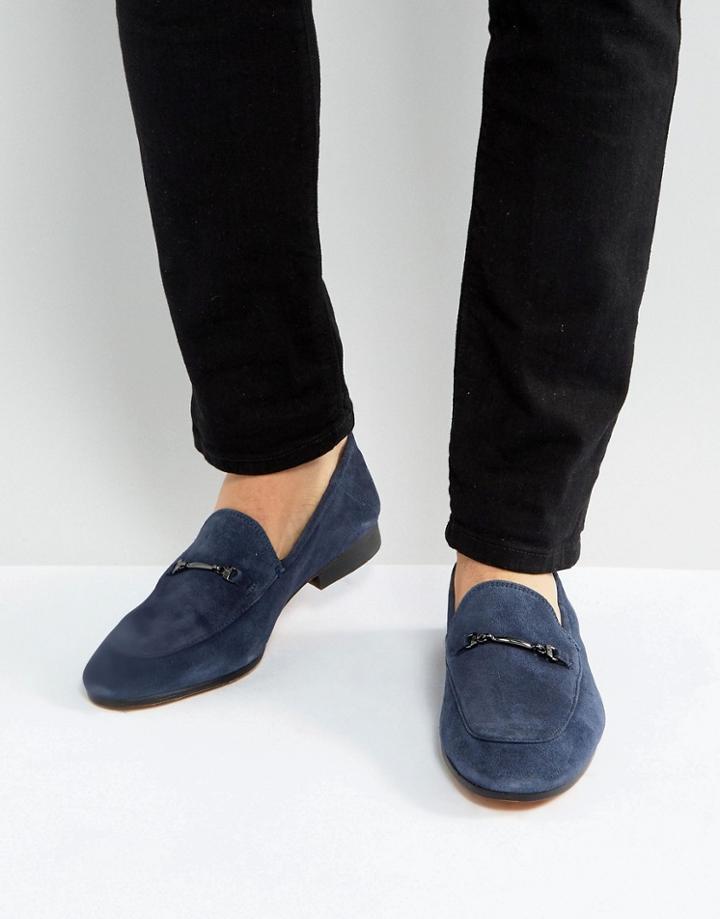Kg Kurt Geiger Max Suede Smart Loafers - Navy