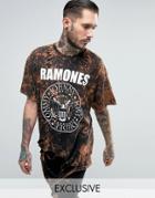 Reclaimed Vintage Oversized Distressed Band T-shirt With Front And Bac