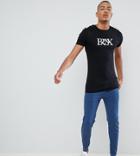 Asos Design Tall Muscle T-shirt With Bronx Print - Black