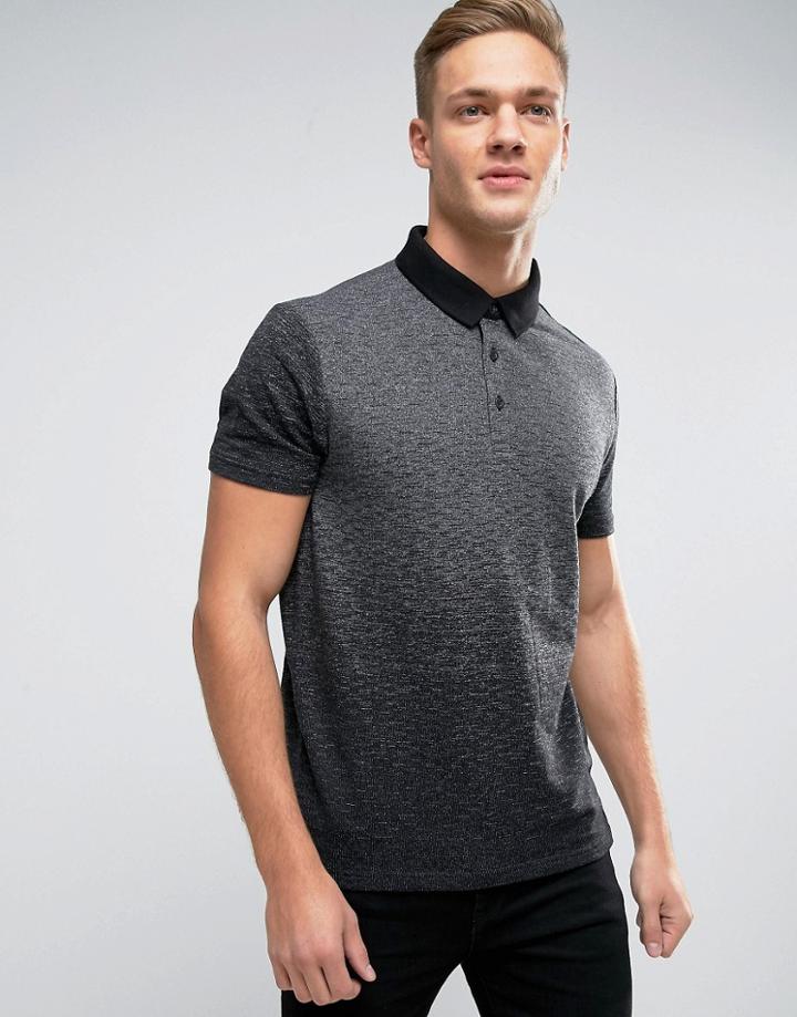 Burton Menswear Ombre Polo Shirt - Gray