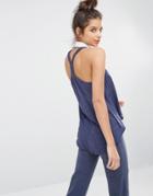 Ocean Drive Rope Back Tee - Navy