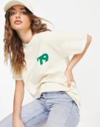 Topshop Open Court Tee In Neutral