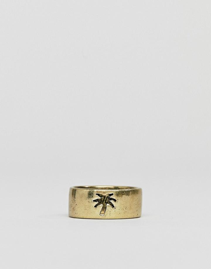 Classics 77 Gold Palm Tree Band Ring - Gold