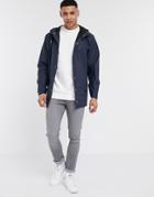 Rains Lightweight Hooded Jacket In Navy-blues