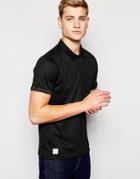 Native Youth Double Faced Dot Polo Shirt - Black