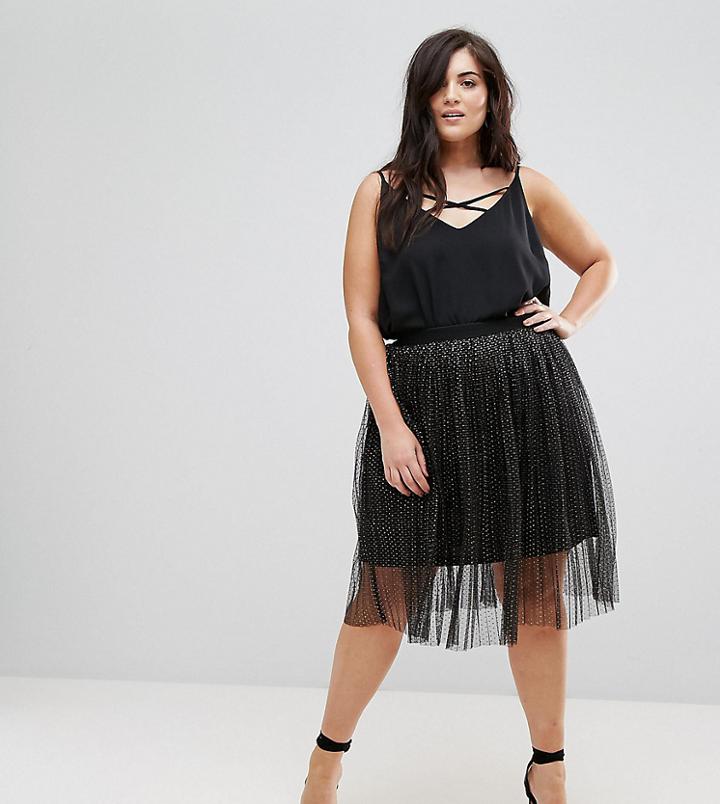 Lovedrobe Mesh Tulle Skirt - Black