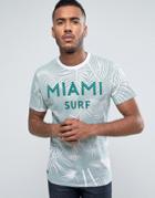 Threadbare Miami Surf T-shirt - Green