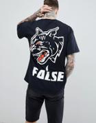 Hnr Ldn False Back Print T-shirt - Black