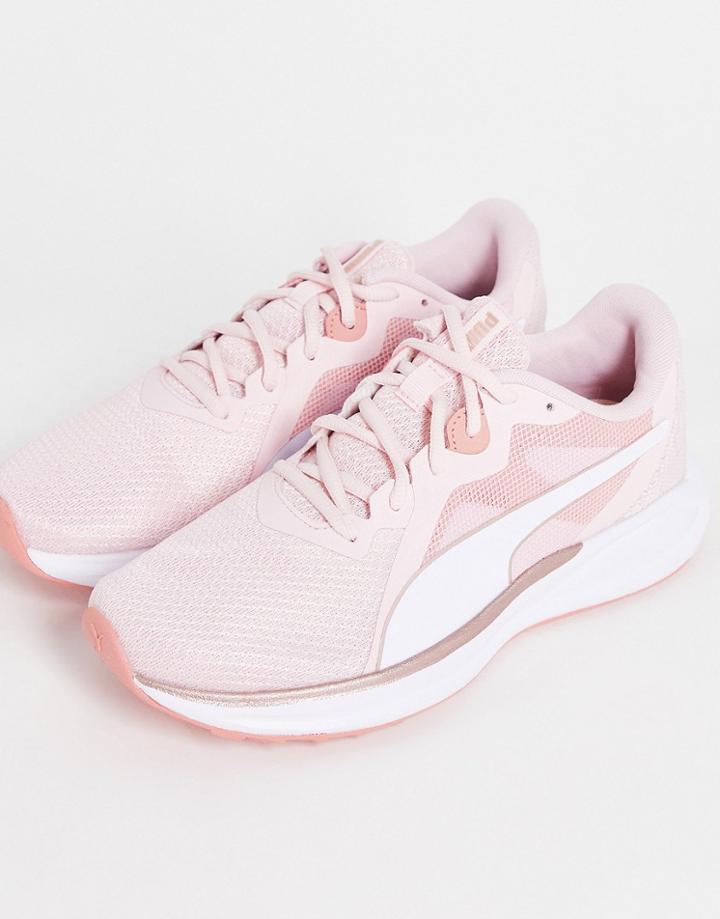Puma Twitch Runner Sneakers In Pink And White