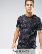 Ted Baker Tall T-shirt In Floral Print - Gray