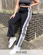 Adidas Originals Plus Adibreak Side Logo Track Pants In Black