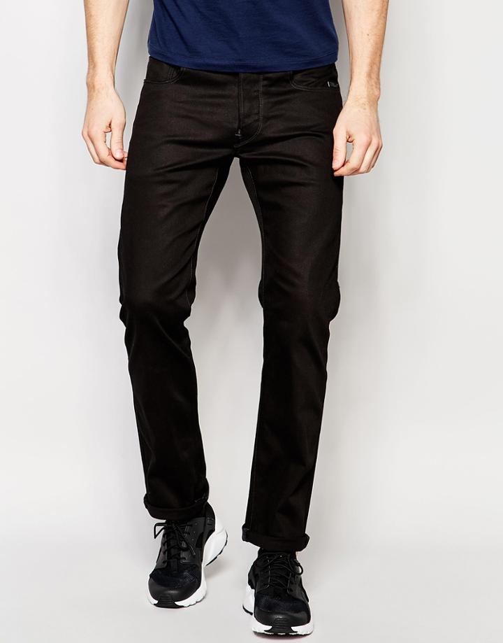 G-star Jeans Revend Straight Fit Stretch Raw Black - Raw