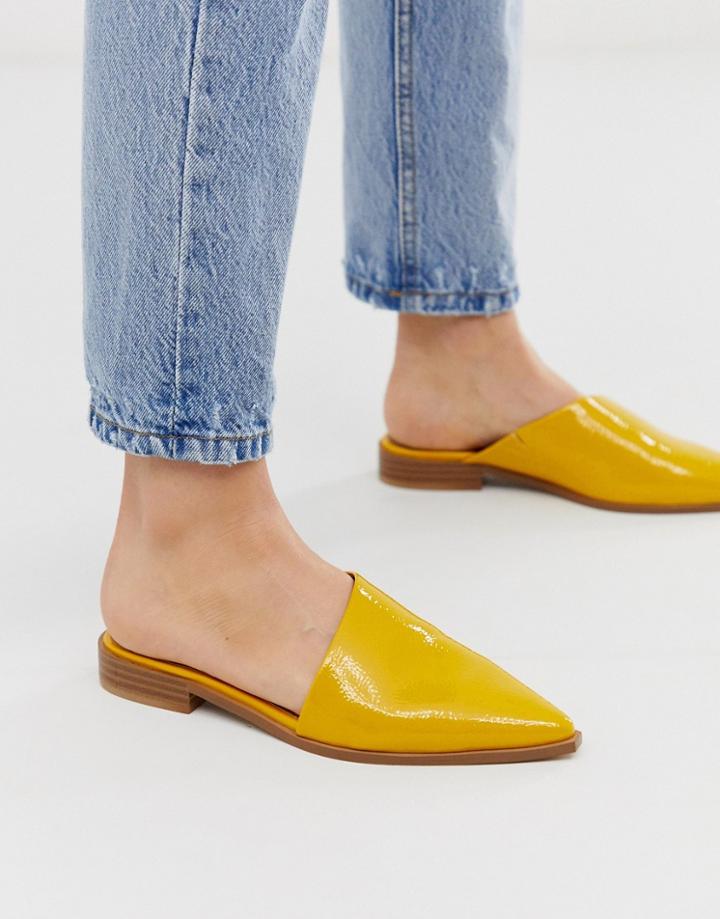 Asos Design Major Pointed Mule In Yellow