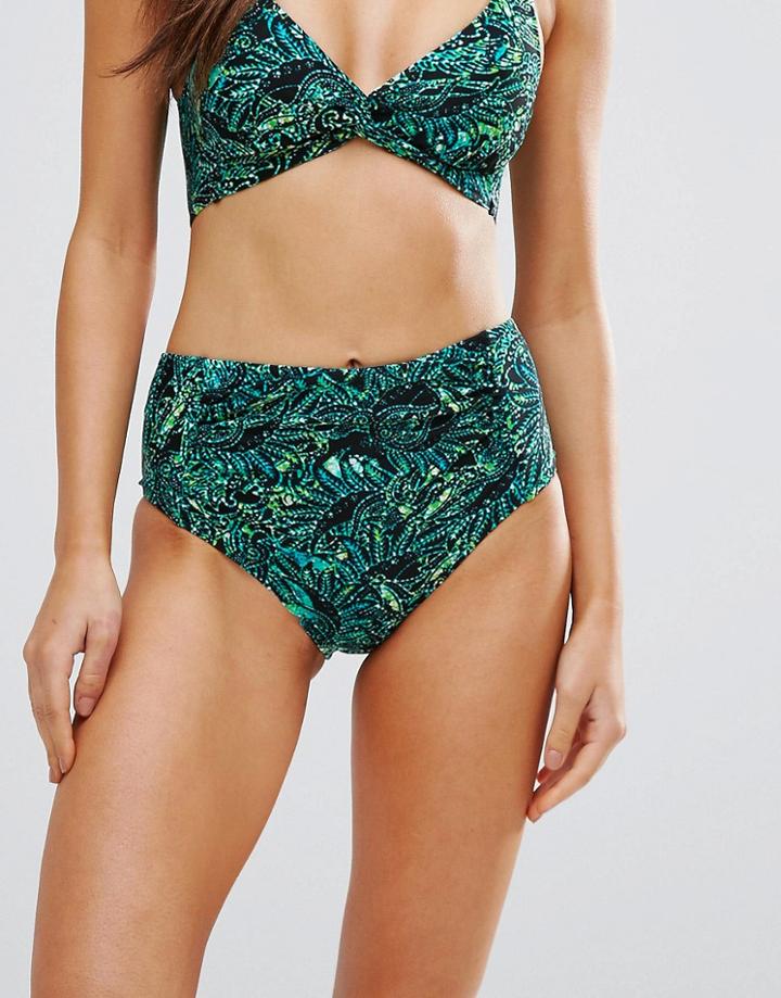 Radio Fiji High Waisted Bikini Bottoms - Green